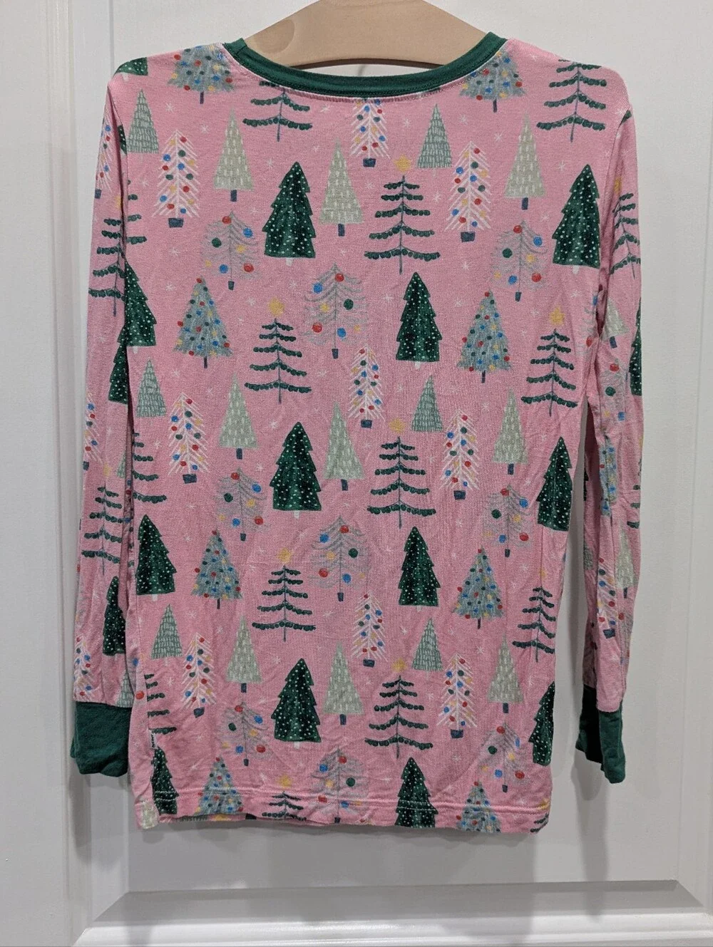 Little Sleepies Kids Pink Twinkle Trees Bamboo Pajamas Pj's Christmas Girls 7 8